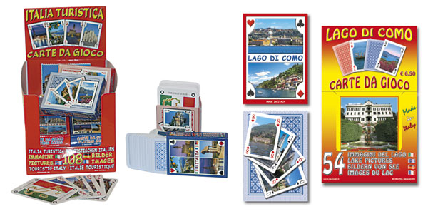 carte da gioco con immagini turistiche